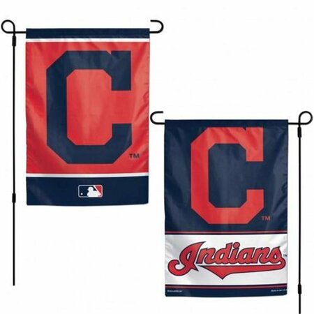 BOOKAZINE Cleveland Indians Flag 12x18 Garden Style 2 Sided MK52270